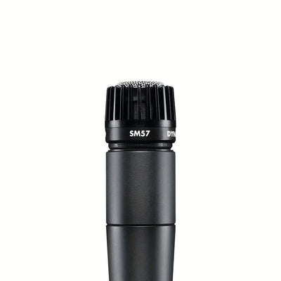 Micrófono dinámico para instrumentos G-MARK SM57 - Calidad profesional, portátil de mano, diseño con clip para presentaciones en vivo y grabación, ideal para baterías y amplificadores, diámetro de 3.2 cm, largo de 15.7 cm, ancho de 2.3 cm, 0.9 pulgadas,