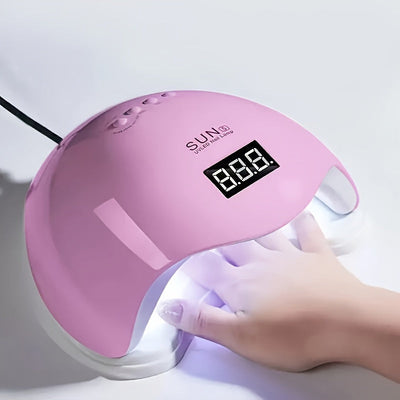 Lámpara de uñas LED portátil con sensor inteligente – Alimentada por USB, temporizador de 5 horas, pantalla LCD, base extraíble, ideal para uso en casa y salón, luz para esmalte de uñas de gel, uñas artificiales