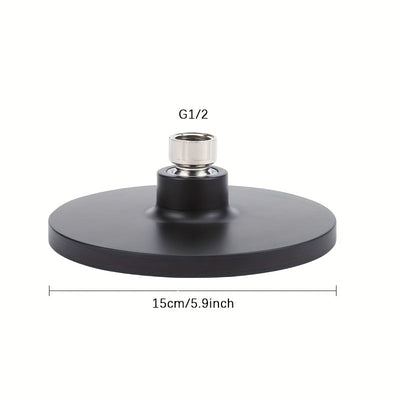 Cabezal de ducha ajustable con articulación de bola giratoria - Alta presión, bajo flujo y alivio de presión para una experiencia de ducha relajante, acabado pulido, montaje en pared, plástico duradero, no necesita electricidad, cabezal de ducha para bañ