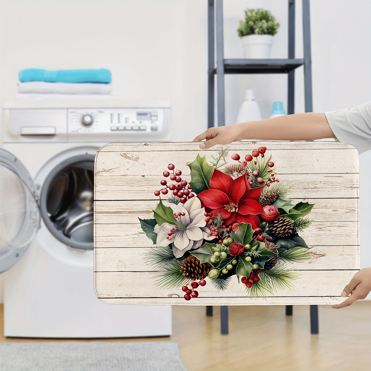 Juego de 3 Alfombras de Baño, Juego de 3 Alfombrillas de Baño para Baño, Cubierta Lavable Antideslizante para Decoración de Suelo en Cocina, Baño y Dormitorio, Incluye Alfombra de Baño, Alfombra de Contorno y Tapa de Inodoro, Alfombras de Baño Antidesliz