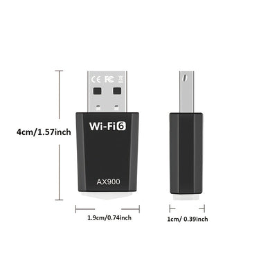 Adaptador USB Mini WiFi6 AX900 - Conecte y juegue, doble banda 2,4/5G, sin controlador, compatible con dispositivos inteligentes - Transmisor y receptor de red de alta velocidad