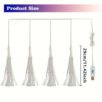 Luces LED colgantes USB de 180-360 LEDs, luces de estrella para exteriores, 8 modos, luces de hadas para jardín, fiestas y patio