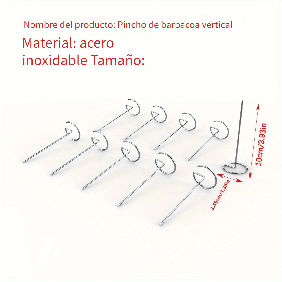 10/20/30 Piezas De Accesorios Para Freidora De Aire, Selección De Horneado De Pie, Agujas De Horneado, Parrilla Inclinada Vertical Para Horno De Freidora De Aire, Accesorios Adecuados, Clavos De Horneado De Acero Inoxidable Para Cocinar Al Aire Libre En