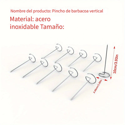 10/20/30 Piezas De Accesorios Para Freidora De Aire, Selección De Horneado De Pie, Agujas De Horneado, Parrilla Inclinada Vertical Para Horno De Freidora De Aire, Accesorios Adecuados, Clavos De Horneado De Acero Inoxidable Para Cocinar Al Aire Libre En