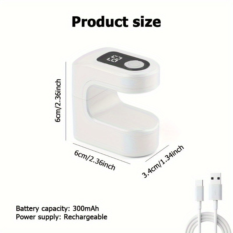 Linterna LED Portátil para Uñas con Temporizador Digital - Secador de Gel USB, Pantalla LCD, Diseño Compacto para Hogar y Salón - Compatible con Esmalte en Gel /LED - Secadora Blanca, Herramienta Moderna de Manicura, Rendimiento Fiable, Ideal para Entusi