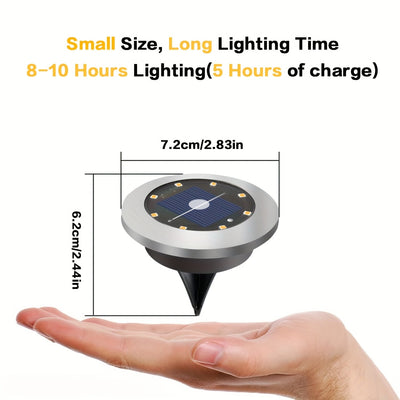 Pack de 8 Luces LED Solares para Exteriores, Ideales para Patio/Jardín/Senderos con Función Automática de Sensor de Brillo