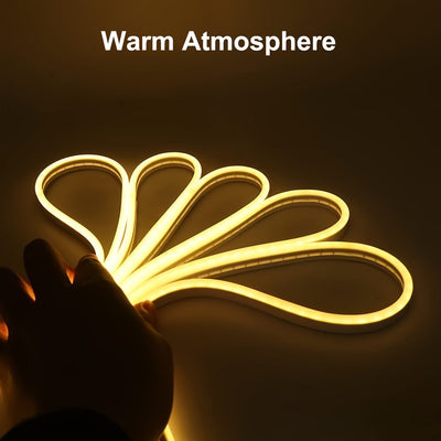 Lámpara de neón flexible con control táctil, 1/2/3/4/5 m, 3000K/4000K/6000K, luz regulable, decoración para el hogar, lámpara de ambiente, para gabinete, espejo o faro, incluye rollo de cinta adhesiva