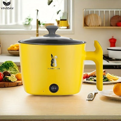 Olla eléctrica, olla eléctrica doméstica, olla eléctrica multifuncional de cocina, olla eléctrica de dormitorio, mini olla eléctrica, cocinero de arroz pequeño y ligero, olla eléctrica instantánea, regalo de vacaciones, Navidad