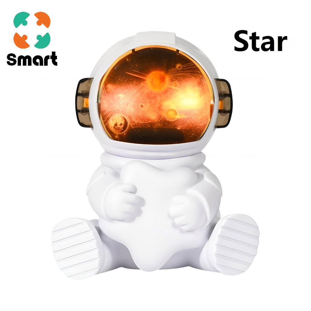 Humidificador portátil con luz, diseño de astronauta, 240 ml, USB, silencioso y eficiente, alivia la resequedad, color beige claro, ideal para hogar, dormitorios, oficinas y habitaciones con aire acondicionado, regalo perfecto para el Día del Padre o fes