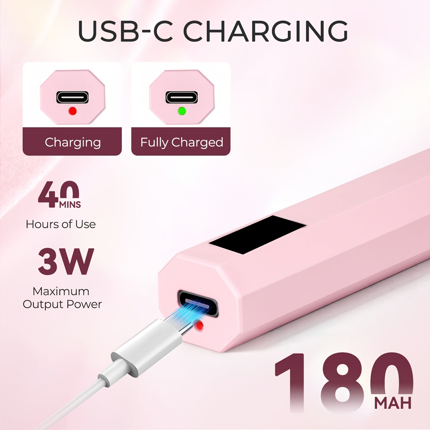1 lámpara de uñas portátil mini con pantalla LED, luz pequeña para esmalte en gel, lámpara manual para uñas DIY