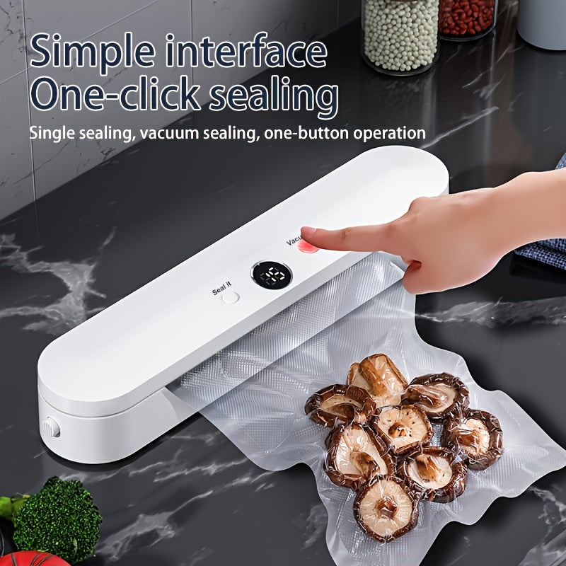 Sellador de Vacío Automático Compacto - 110-130V, Enchufe de EE.UU., Ideal para la Conservación de Alimentos y Snacks, Esencial en la Cocina