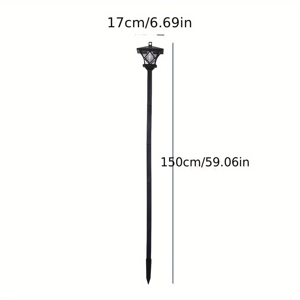 Lámpara solar de jardín LED de 1.5 metros, doble uso, para exteriores, decoración de paisaje, iluminación para patio, jardín o festivales