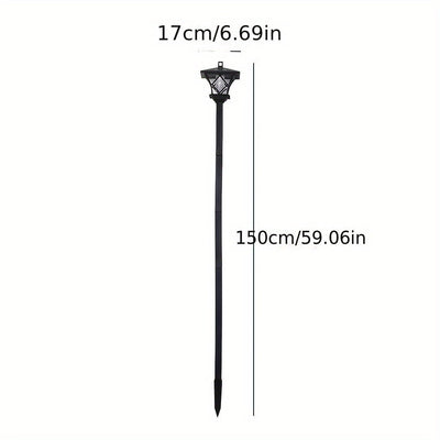 Lámpara solar de jardín LED de 1.5 metros, doble uso, para exteriores, decoración de paisaje, iluminación para patio, jardín o festivales