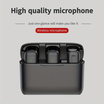 Micrófono de solapa inalámbrico de alta calidad, reducción inteligente de ruido, enchufar y usar, interfaz Tipo-C, adecuado para la mayoría de los dispositivos principales, como teléfonos móviles, computadoras, Vlogs, Facebook, Youtube, ideal para grabac