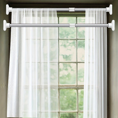 Varilla Telescópica de Fácil Instalación sin Taladro - Soporte Ajustable de Acero Inoxidable Multifunción para Cortinas de Ducha, Cortinajes de Puerta y Armario - Capacidad de 13.61KG, Diseño Duradero que Ahorra Espacio, Barra de Cortina Ajustable