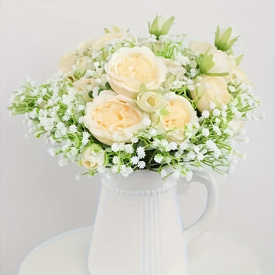 10 flores artificiales de gipsófila, ramillete de enredaderas de gipsófila para boda y fiesta de compromiso