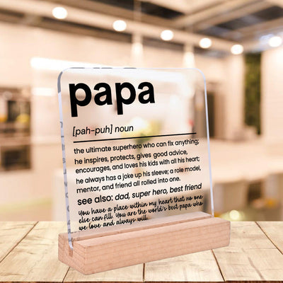 Placa Decorativa Única para el Escritorio de Papá - El Regalo Perfecto para Cumpleaños, Día del Padre y Navidad para el Abuelo de los Nietos