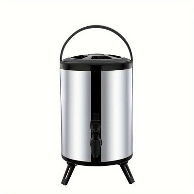 Cubeta multiusos para hielo, cubeta para agua al aire libre, cubeta térmica, cubeta para té de leche, gran capacidad, diseño de tapa multicapa, conserva el calor por más de 12 horas