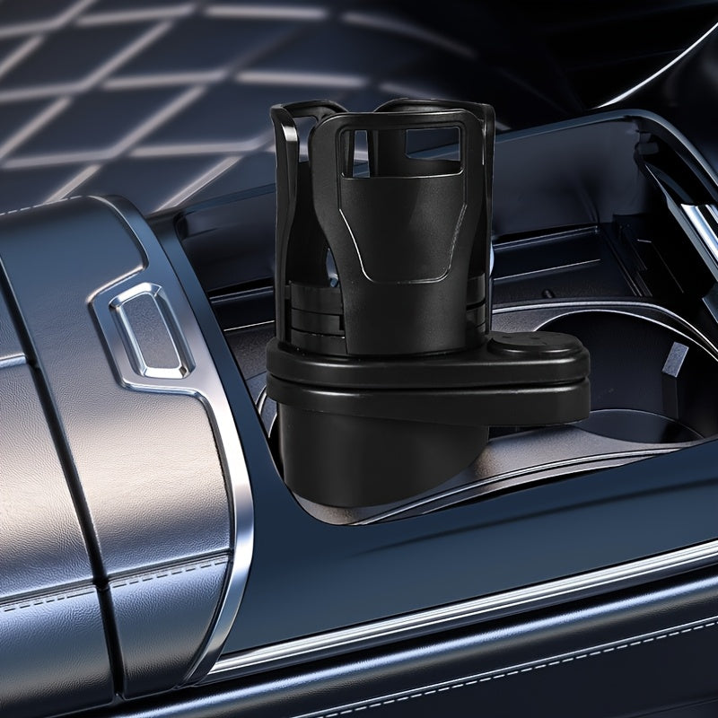 Soporte de vaso para coche 2 en 1, expansible, adecuado para la mayoría de los coches con soporte de vaso giratorio de 360° y extendible, incluye almohadilla amortiguadora resistente a los golpes para un diseño estable de vaso | Estructura sólida, soport