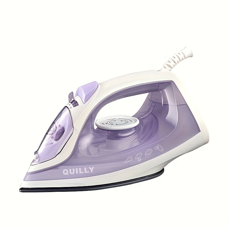 1 pieza de 1200W, plancha de vapor para ropa, plancha de vapor de alta presión portátil con control termostático ajustable, base antiadherente, multifuncional para uso doméstico - Púrpura y blanco, vaporizador de ropa | Vaporizador de ropa moderno | Cont