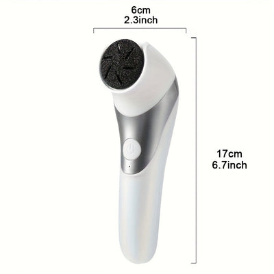 Extracción de pies eléctrica recargable por USB con 2 cabezas de repuesto, disponible en blanco/negro o dorado/plateado, herramienta de eliminación de luz muerta de alta eficiencia beige/cuidado otoñal, dispositivo de pedicura portátil, regalo perfecto p