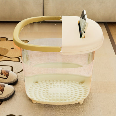 1 pieza, baño de pies con diseño de ardilla, sin olor, color amarillo de leche, funcionamiento manual, no requiere batería, adecuado para autocaravanas y accesorios, combinación perfecta con duchas de autocaravanas, artefactos para ver dramas