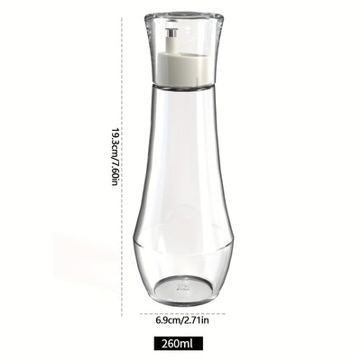Dispensador de Enjuague Bucal de Vidrio Recargable con Tapa - 150/260ml, Contenedor Transparente para Encimera de Baño para Fácil Portabilidad