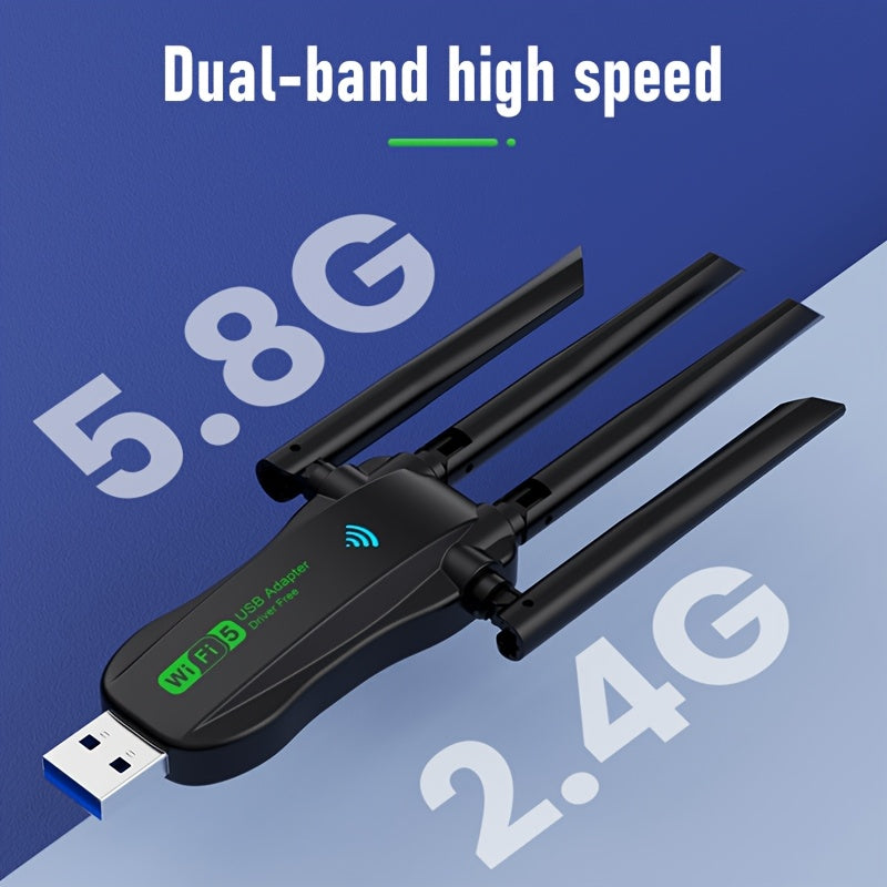 Un Potente Repetidor de Adaptador Wi-Fi USB - Amplificador de Red Inalámbrica de Doble Antena de 300Mbps, Convertidor de Wi-Fi Portátil para Escritorio, Refuerzo de Señal Estable para el Hogar, Cobertura Completa de Red, Adaptador de Alimentación USB con