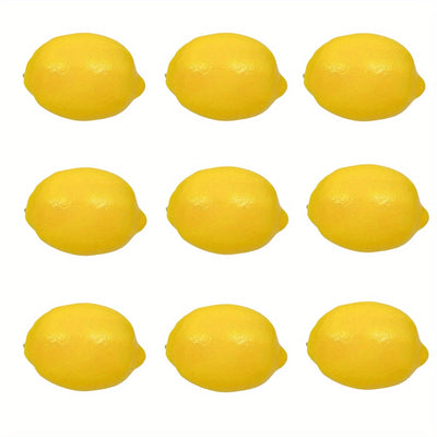 6/12pcs, Limón Artificial 3inch, Simulación Limón Amarillo Artificial Limón Falso, Simulación Fruta Decoración de Tienda, Decoración de Frutas y Verduras, Adorno de Plato de Frutas, Decoración de Cocina Restaurante Mesa Armario Fiesta