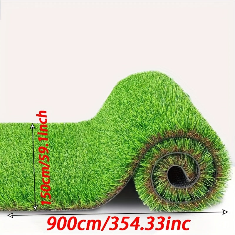 Césped artificial de alta calidad con agujeros de drenaje, alfombra verde mullida realista para uso en interiores y exteriores, ideal para perros, jardines, terrazas, balcones y decoración de bodas, decoración de jardín para perros | Textura de césped re