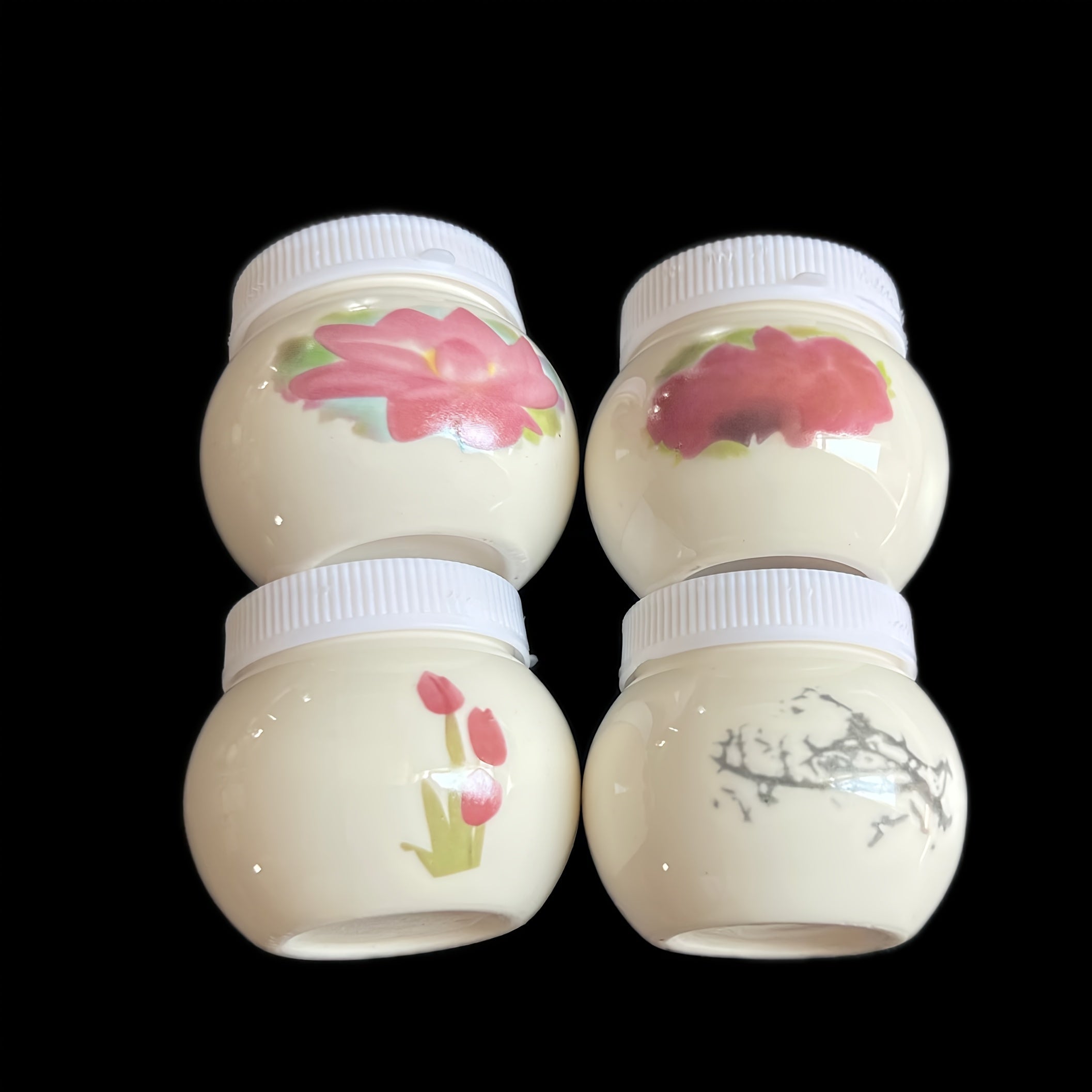 Vaso de Cerámica Multifuncional con Diseño Floral - Portabolígrafos, Organizador de Cepillos para Uñas y Plato para Dulces/Té - Decorativo con Textura para Hogar, Oficina o Baño