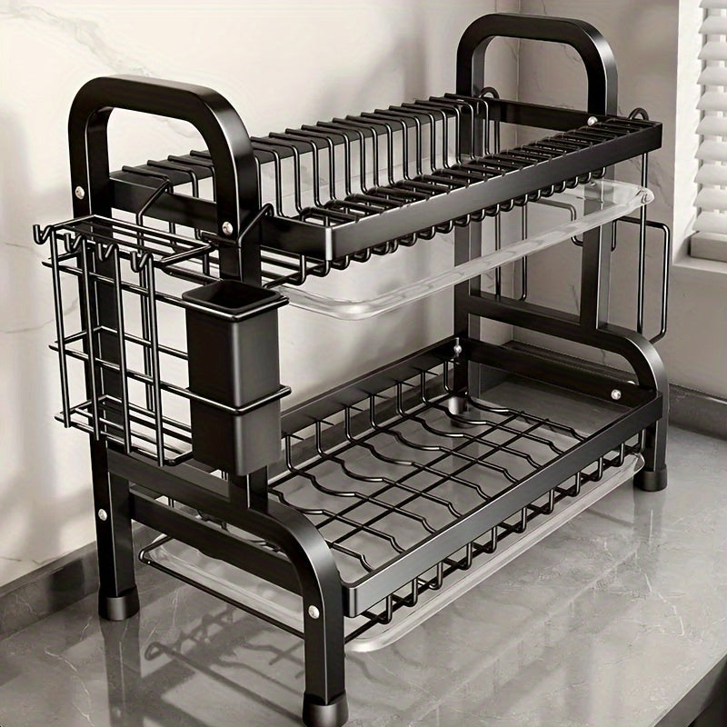 1 Pieza Caja de Almacenamiento para Cocina de Acero Inoxidable con Sistema de Drenaje - Organizador Multifuncional para Tazones, Platos y Cubiertos - Servicio Duradero para Alimentos