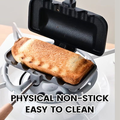 Fabricante de Sándwiches Doble Cara Antiadherente - Desmontable, Apto para Huevos y Gozneos del Desayuno, Utensilio de Cocina de Aleación de Aluminio
