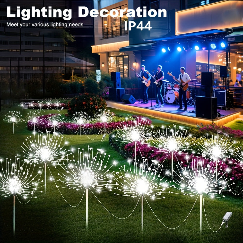 5 luces solares LED Starburst, 8 modos, IP44, 300/400 LEDs, multicolor para jardín al aire libre, escenario, bodas y decoraciones de fiestas, luces solares para jardín, luces para decoración