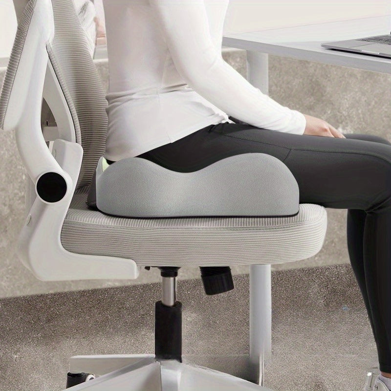1-Pack Cojín Ergonómico de Espuma con Memoria y Diseño Transpirable, Poliéster Suave Elástico para Sillas de Ruedas, Asientos de Auto & Oficina - Colores Mixtos (Verde/), Almohadilla para Asiento, Confort en Vehículos, Forma Contorneada Ergonómica, Mater