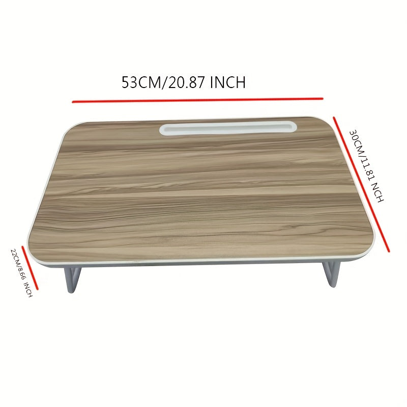 Escritorio plegable para portátil, Robusto y resistente mesa portátil para portátil, Escritorio portátil multifuncional con soporte para taza para hogar, oficina, estudio y lectura