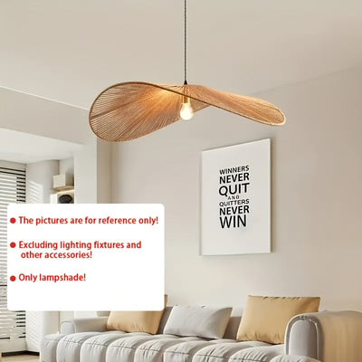 Juego de 2 pantallas para lámparas, tejidas a mano para iluminación de ambiente en el hogar, diseño artístico ideal para comedores, posadas y casas de té. Estilo wabi-sabi con bordes irregulares, perfecto para lámparas de techo o arañas, decoración para