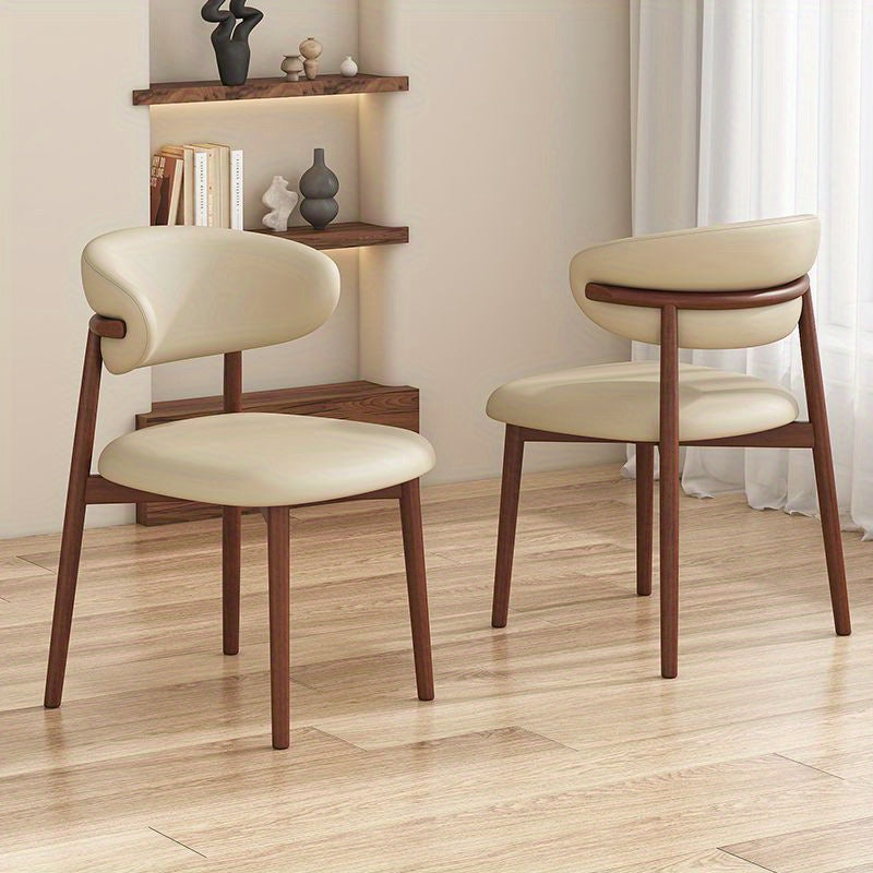 Mejilla moderna escandinava minimalista con respaldo al estilo italiano, ideal para uso doméstico como silla de escritorio o taburete de café/restaurante, ofreciendo comodidad y estilo