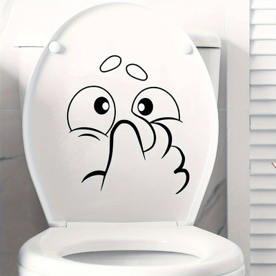 1pc Calcomanía Humorística para Inodoro, de Plástico, Autoadhesiva, Decoración para Inodoro