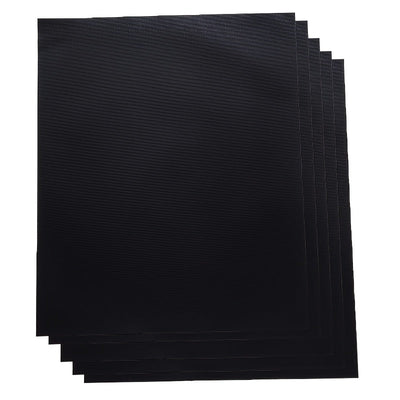5 piezas de tapetes para parrilla de Teflón negro - Resistente al calor, antiadherente, fácil de limpiar y reutilizable - Ideal para parrillas eléctricas, de gas y carbón - Perfecto para camping al aire libre y accesorios de barbacoa, utensilios de cocin