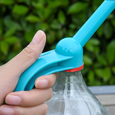 Rociador de regadera portátil ergonómico con boquilla azul de plástico y mango ergonómico - Distribución uniforme para suculentas, hierbas, bonsái - Jardín, patio, oficina, regaderas para plantas, herramienta de riego para jardín, diseño amigable para el