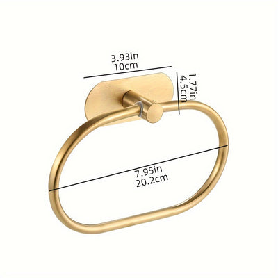 Anillo para Toalla Ovalado Sin Taladro, Decoración de Regalo de Navidad/Halloween