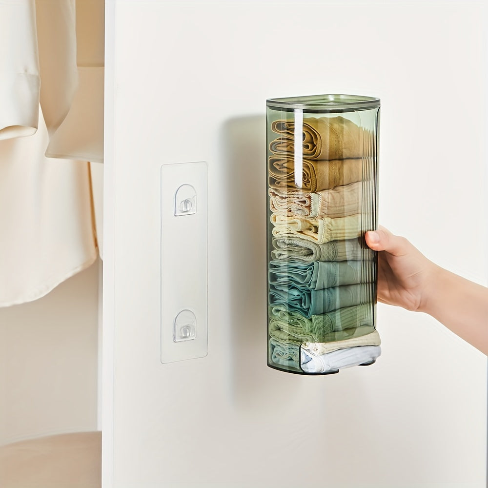 Organizador de Pared para Sótano de Armario para Sujetadores, Calcetines y Ropa Interior - Caja de Almacenamiento Colgante de Plástico Transparente con Múltiples Compartimentos para Organización de Armario, Organizadores de Armario y Almacenamiento