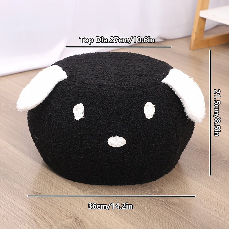 1pc Taburete Moderno para Cambiar Zapatos con Diseño de Cachorro de Dibujos Animados, Reposapiés de Madera sin Respaldo ni Brazos con Acabado Tapizado, Organizador Decorativo de Entrada para el Hogar y Dormitorio