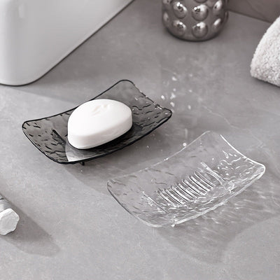 1 pieza Jabonera de plástico con drenaje, caja de almacenamiento de jabón para el hogar sin perforaciones, accesorios creativos para el baño y la cocina.