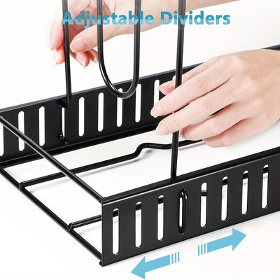 Organizador de Ollas y Sartenes de 8 Niveles - Resistente al Óxido, Antideslizante para Cocina - Diseño Ahorrador de Espacio con Soporte en el Piso para Hogar y Restaurante | Estante Metálico Duradero | Organizador Moderno para Utensilios