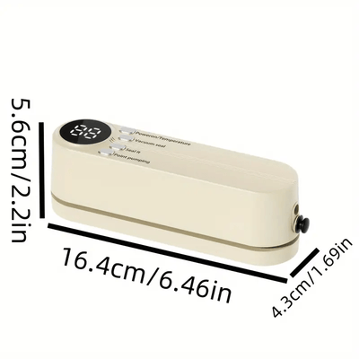 Selladora Automática Mini Recargable USB con Indicador LED y Batería de 1200mAh, Incluye Cortador para Picnics, Compacta y Portátil: Ideal para Hogar, Escuela, Comercio, Almacenamiento de Alimentos, Cocina y Exteriores – Sistema Multifuncional con Bomba