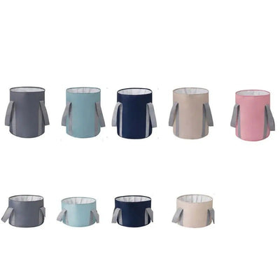 Bañera de Pies Plegable y Portátil con Asas, Cubo de Remojo de Pies de PVC Impermeable para Uso Interior - Disponible en Azul, Gris, Rosa, Azul Marino, Beige