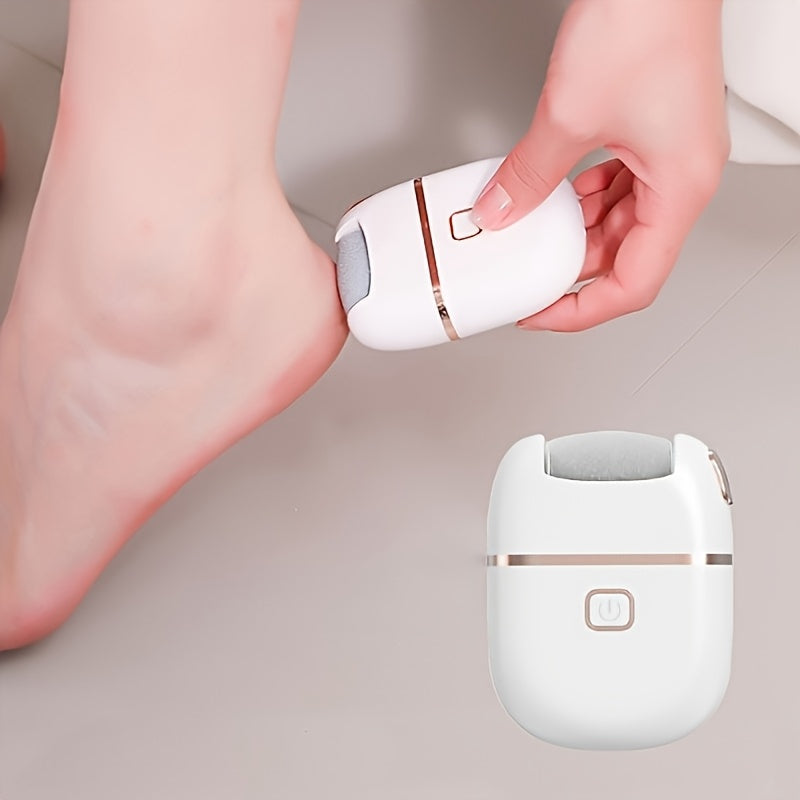 Pulidora de pies eléctrica inalámbrica FEIYBA con múltiples piedras de reemplazo y velocidades ajustables - Recargable por USB, cuerpo de plástico, sin pantalla, cabezas de molienda intercambiables para un cuidado preciso de la piel, diseño elegante, cab