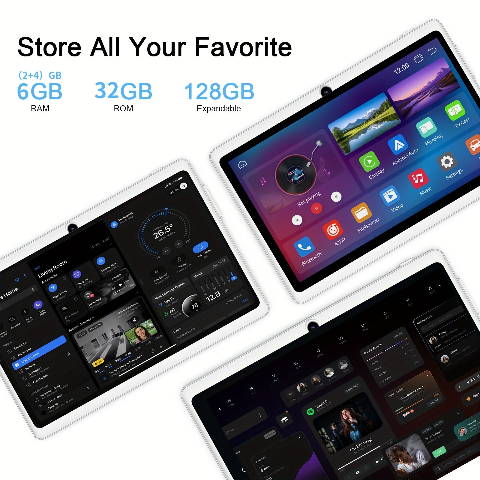 COLORROM 7 pulgadas, tableta Android 13, 6GB (2GB + 4GB de expansión) de RAM, 32GB de ROM, compatible con expansión de memoria de 128GB de ROM, batería de 3000mAh, procesador de 4 núcleos, pantalla HD IPS, cámaras dobles, tableta, acceso a Internet Wi-Fi